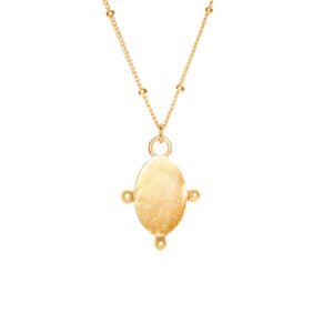 Cosmic-Morning-Star-necklace-gold-plated-925-silver-satellite-ball-chain-back-closer.jpg Morning Star Kaulakoru – Kulta