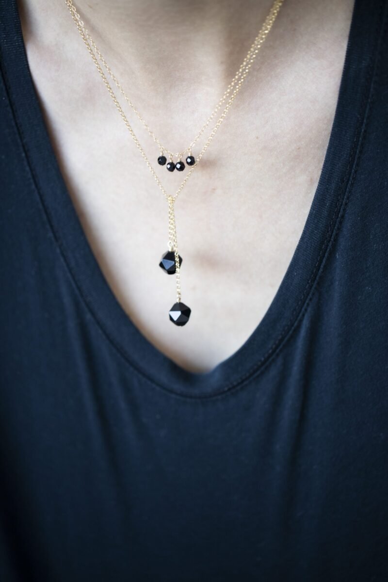 Necklace-combo-Coco-choker-and-Tied-To-Coco-onyx-GF-1-scaled-1.jpg Tied To Coco Kaulakoru – Onyx