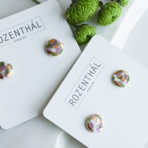 Posliiniset Tache-korvakorut – Vihreä ja violetti