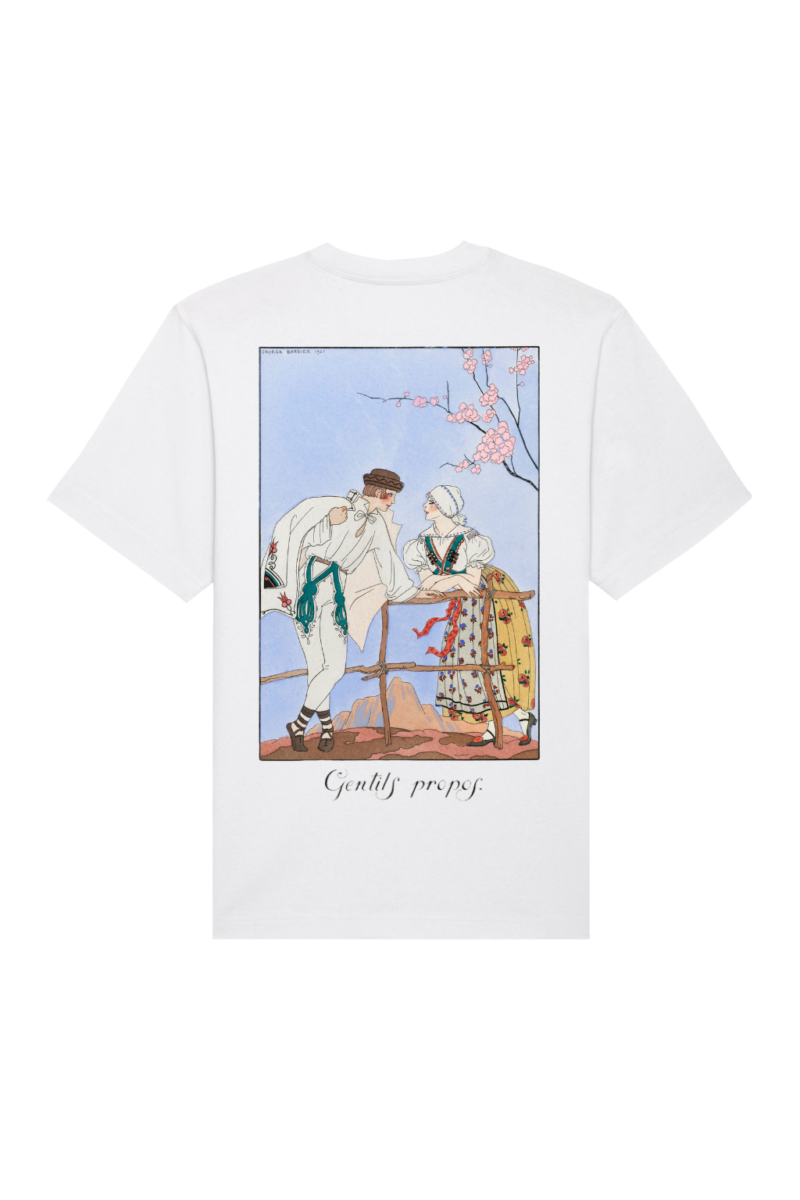 Premium T-paita "Gentils Propos" by George Barbier
