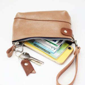POUCH-lompakko – Vaalean ruskea