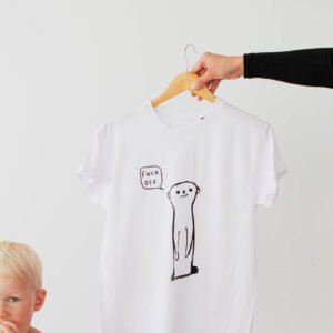 Mangusti f_ck off T-paita – Valkoinen