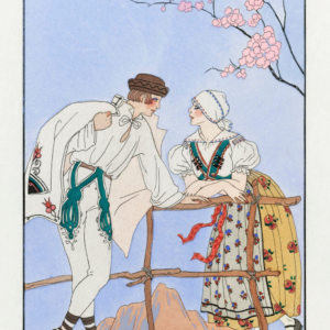 Premium T-paita "Gentils Propos" by George Barbier