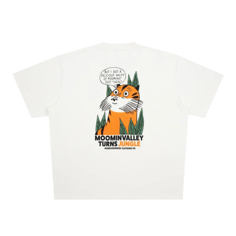 Muumi Tiikeri Premium T-paita – Valkoinen