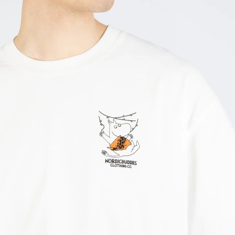 Muumi Tiikeri Premium T-paita – Valkoinen