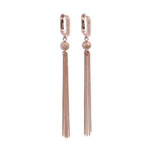 Metropolitan Glow White Tassel Korvakorut – Ruusukulta ja Hopea