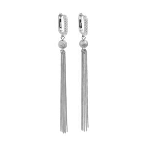 Metropolitan Glow White Tassel Korvakorut – Ruusukulta ja Hopea