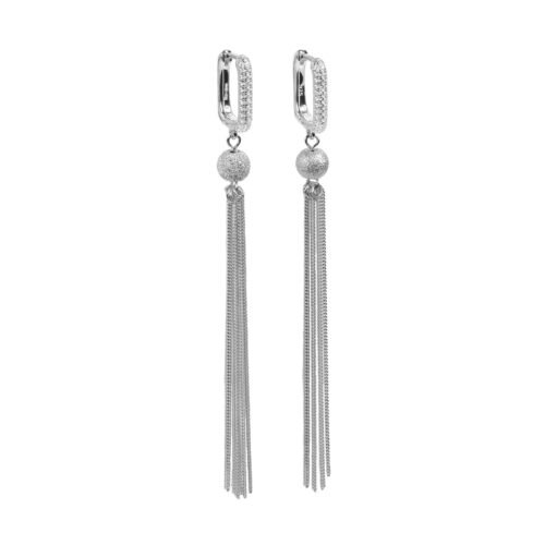 Metropolitan Glow White Tassel Korvakorut – Ruusukulta ja Hopea