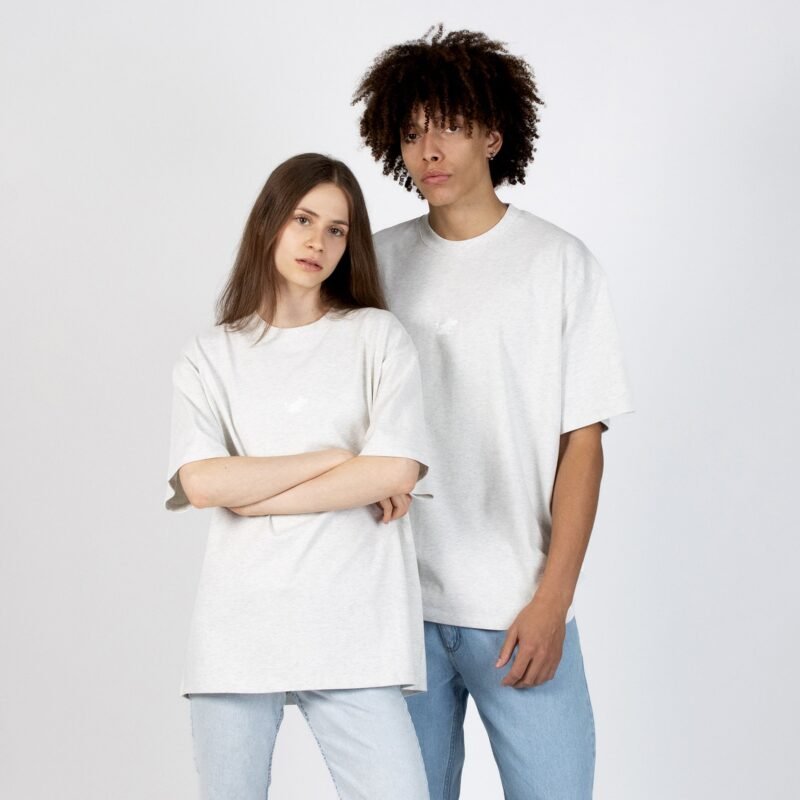 Muumi Klassikko Premium T-paita – Vaalean harmaa