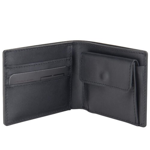 Billfold-lomapkko kolikkotaskulla – Musta