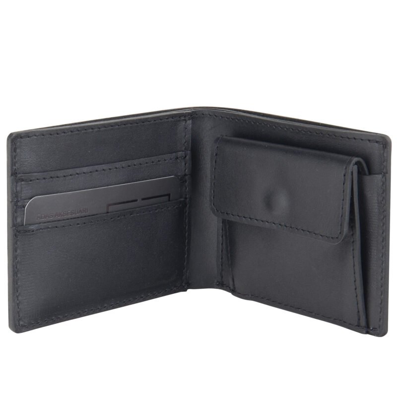 Billfold-lomapkko kolikkotaskulla – Musta