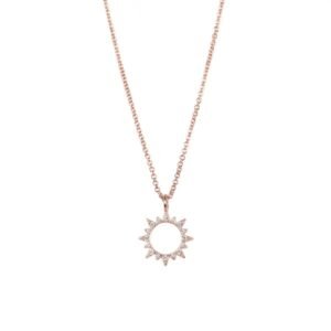 Illumi Sun Pendant Kaulakoru – Ruusukulta ja Hopea