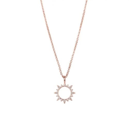Illumi Sun Pendant Kaulakoru – Ruusukulta ja Hopea