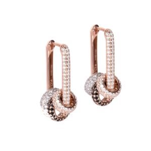 Metropolitan Glow Rolling Charm Korvakorut L – Ruusukulta ja Hopea