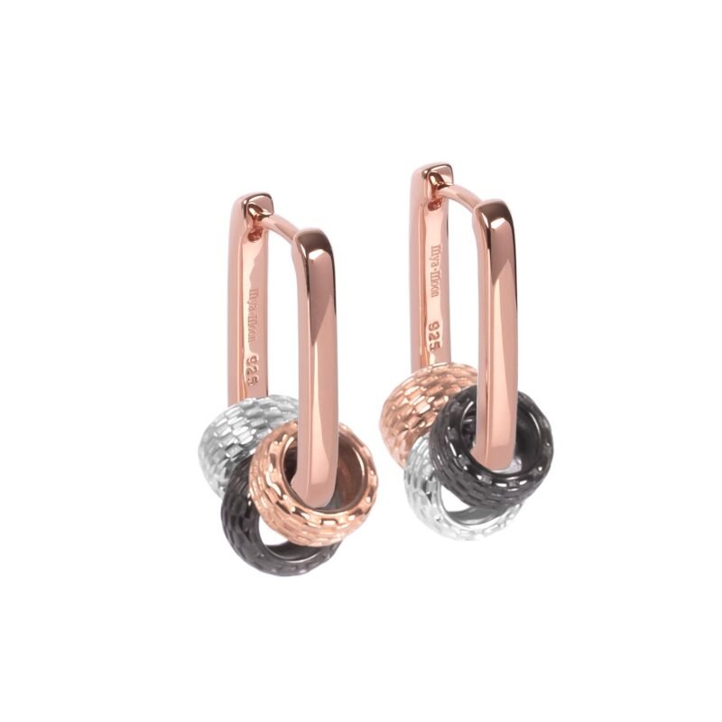 metropolitan-hoops-rolling-charm-earrings-7d30c83d.jpg Metropolitan Hoops Rolling Charm Korvakorut – Ruusukulta ja Hopea