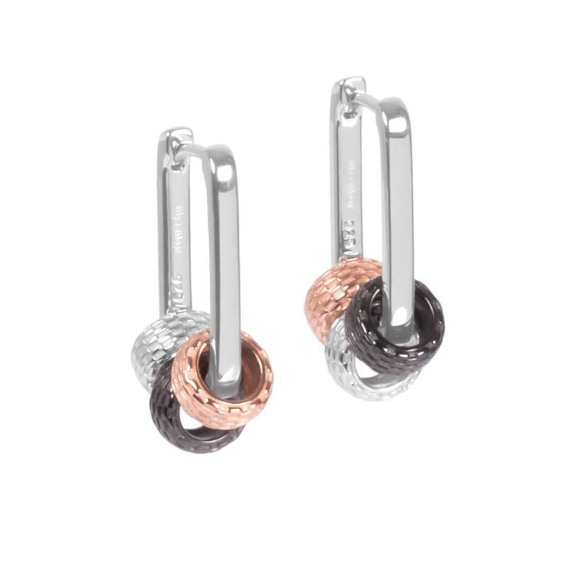 metropolitan-hoops-rolling-charm-earrings-a0fa8064.jpg Metropolitan Hoops Rolling Charm Korvakorut – Ruusukulta ja Hopea