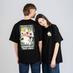 Muumipeikko viidakossa Premium T-paita – Musta