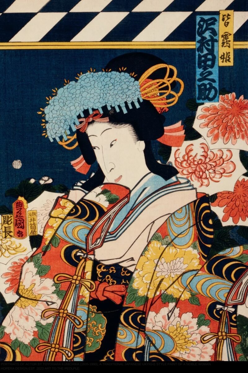 Premium Huppari "Portraits of Actor" by Toyohara Kunichika