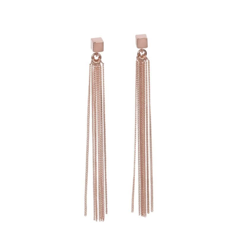 Solid C-Tassel Korvakorut – Ruusukulta ja Hopea
