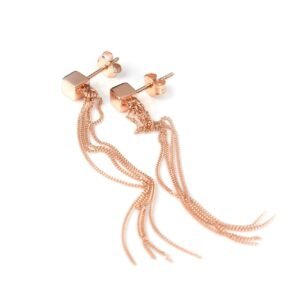 Solid C-Tassel Korvakorut – Ruusukulta ja Hopea