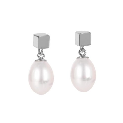 Solid Pearl Drop Korvakorut – Ruusukulta ja Hopea