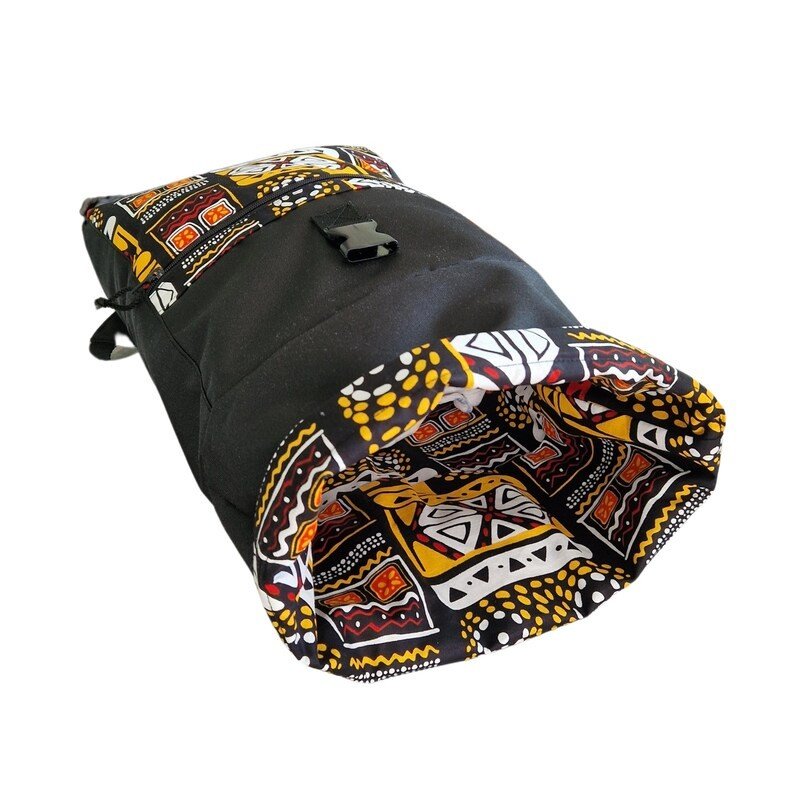 Vedepitävä Rolltop-reppu – Keltainen kuviointi